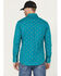 Image #4 - Wrangler Men's FR Checotah Southwestern Print Long Sleeve Snap Work Shirt, Green, hi-res