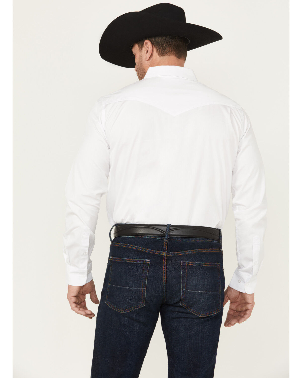 Image #4 - Cody James Black 1978® Men's Lawman Solid Long Sleeve Button-Down Western Shirt, White, hi-res