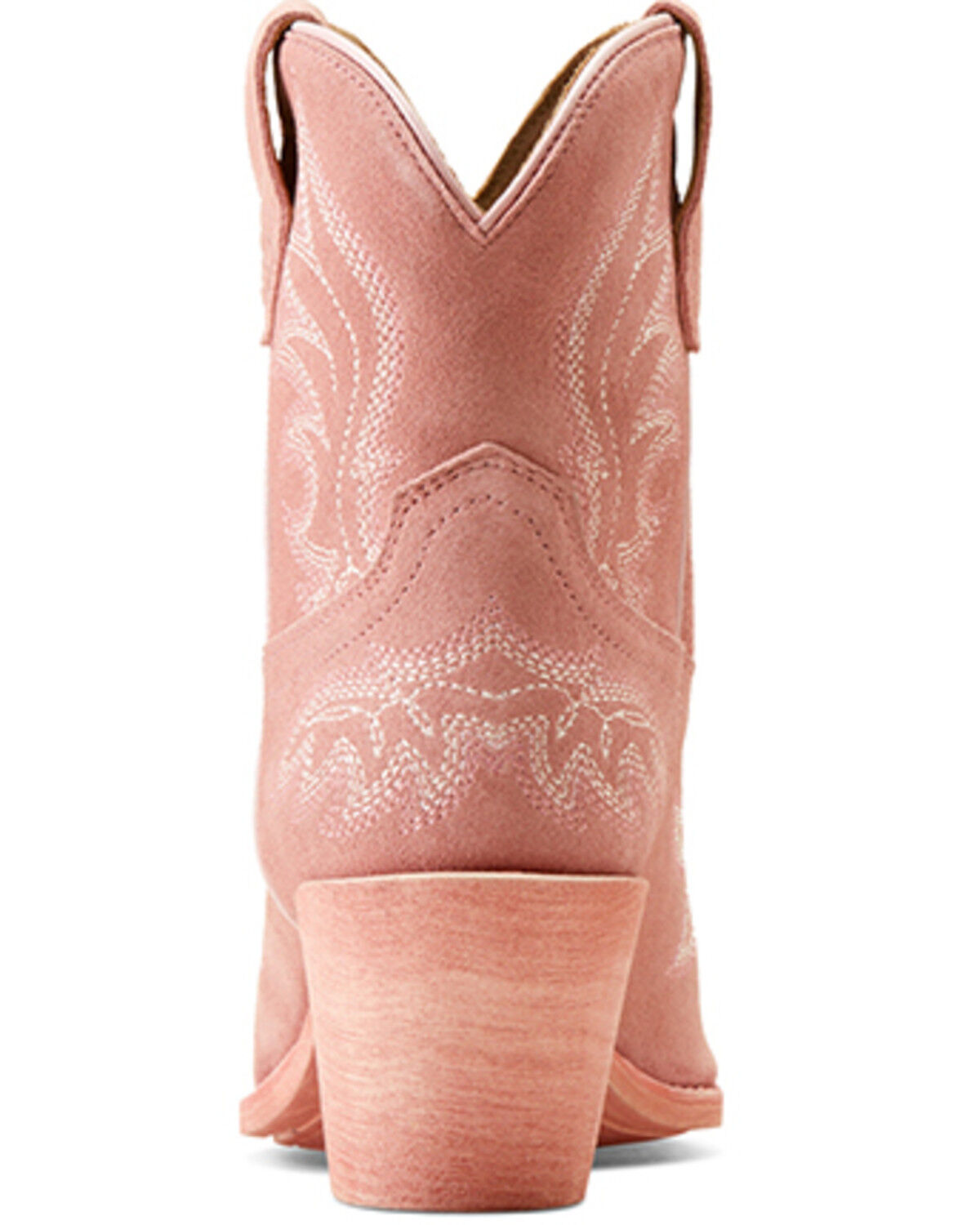 Image #3 - Ariat Women's Chandler Suede Western Booties - Snip Toe, Pink, hi-res