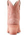 Image #3 - Ariat Women's Chandler Suede Western Booties - Snip Toe, Pink, hi-res