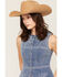 Image #2 - Blue B Women's Boot Barn Exclusive Embroidered Western Motif Denim Top, Medium Wash, hi-res