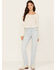 Image #1 - Levi's Women's Stepped Away Light Wash High Rise 501 Straight Stretch Denim Jeans, Light Wash, hi-res