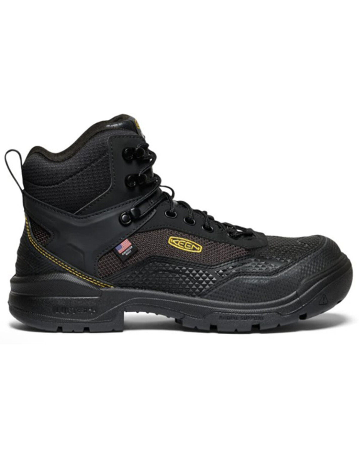 Image #2 - Keen Men's Stronglite Waterproof Wok Boots - Carbon Toe, Black, hi-res