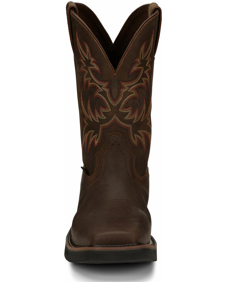 Justin Men's Driller Western Work Boots - Steel Toe, Tan, hi-res