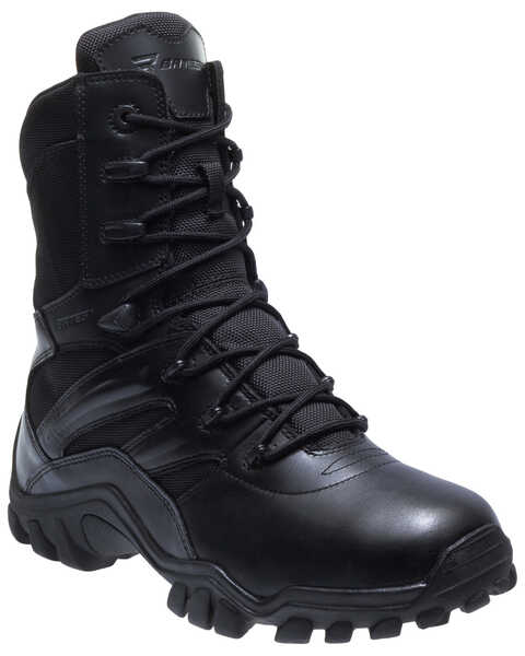 Image #1 - Bates Men's Delta-8 Side Zip Work Boots - Soft Toe, Black, hi-res