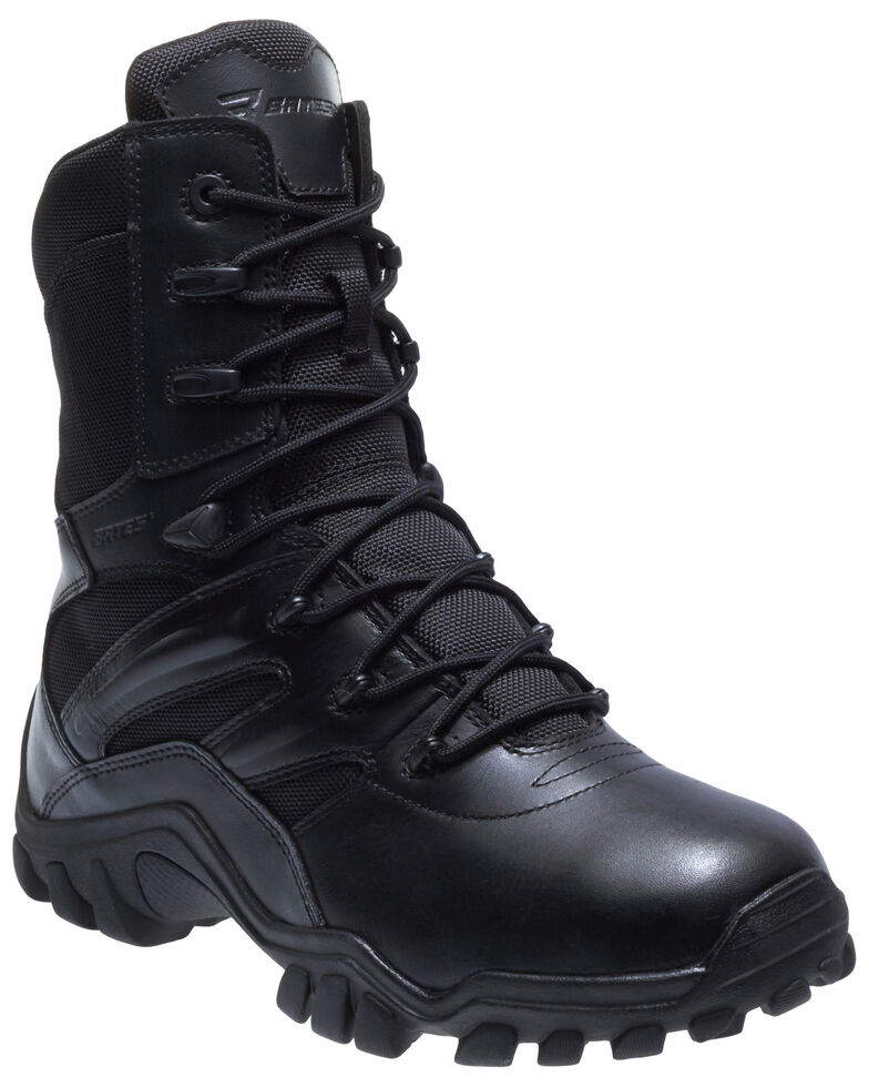 Bates Men's Delta-8 Side Zip Work Boots - Soft Toe, Black, hi-res