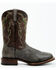 Image #2 - Dan Post Men's Hand Ostrich Quill Western Boots - Broad Square Toe, Grey, hi-res