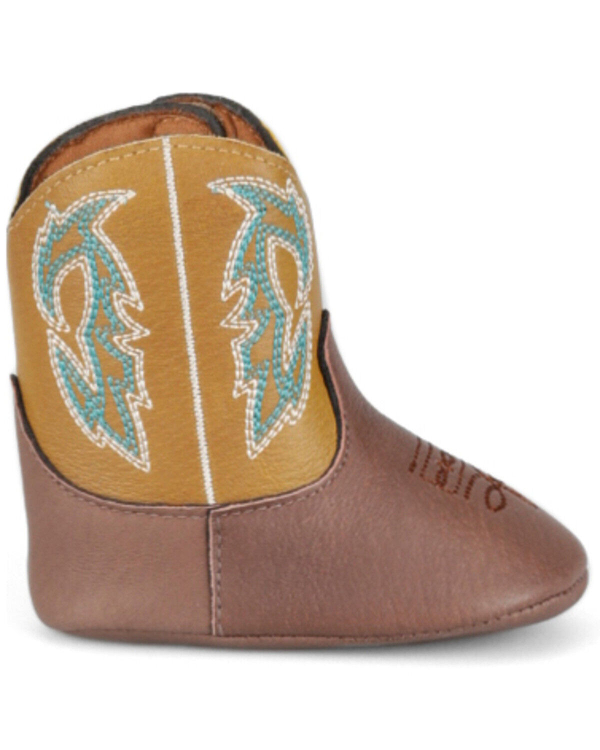 Image #2 - Justin Infant Boys' Baby Canter Western Boots - Broad Square Toe, Tan, hi-res