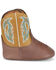 Image #2 - Justin Infant Boys' Baby Canter Western Boots - Broad Square Toe, Tan, hi-res