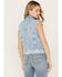 Image #4 - Lee Women's Light Wash Acid Wash Denim Pearl Vest, Blue, hi-res