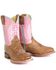 Image #1 - Tin Haul Girls' Angel Wings Western Boots - Broad Square Toe, Brown, hi-res