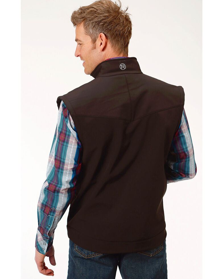 Roper Men's Concealed Carry Softshell Vest, Black, hi-res