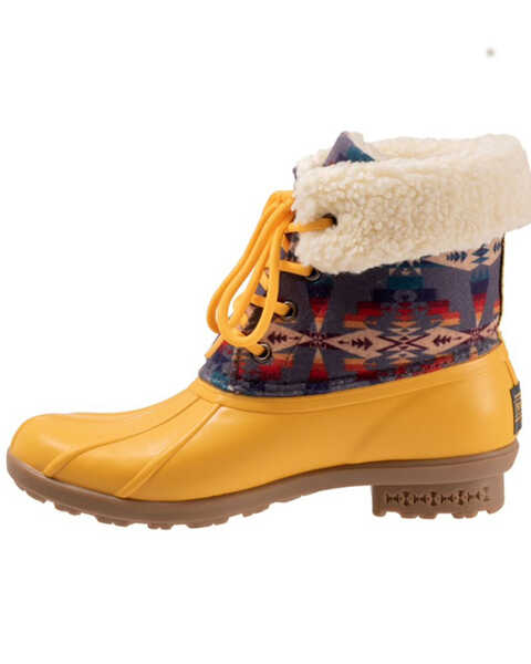 Image #3 - Pendleton Women's Tucson Duck Rubber Boots - Round Toe, Yellow, hi-res