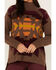 Image #3 - Pendleton Women's Mixed Print Western Sweater, Medium Brown, hi-res