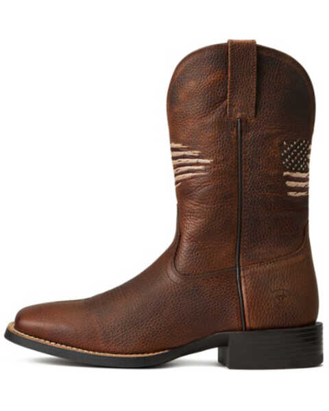 Image #2 - Ariat Men's Cliff Sport All Country Western Performance Boots - Broad Square Toe , Brown, hi-res