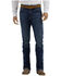 Image #2 - Wrangler Retro Men's 77MWZ Dark Wash Slim Bootcut Stretch Denim Jeans, Dark Wash, hi-res