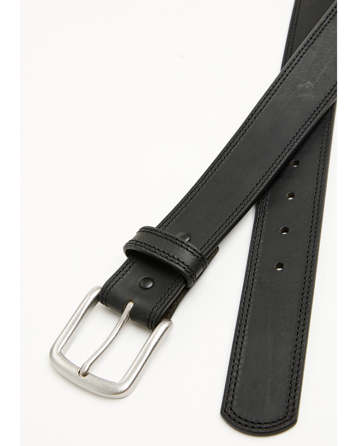 Image #2 - Hawx Men's Apache Double Stitch Leather Belt, Black, hi-res