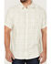 Image #3 - Brothers and Sons Men's Large Plaid Short Sleeve Button Down Western Shirt, Cream, hi-res