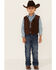 Scully Boys' Boar Suede Vest, Espresso, hi-res