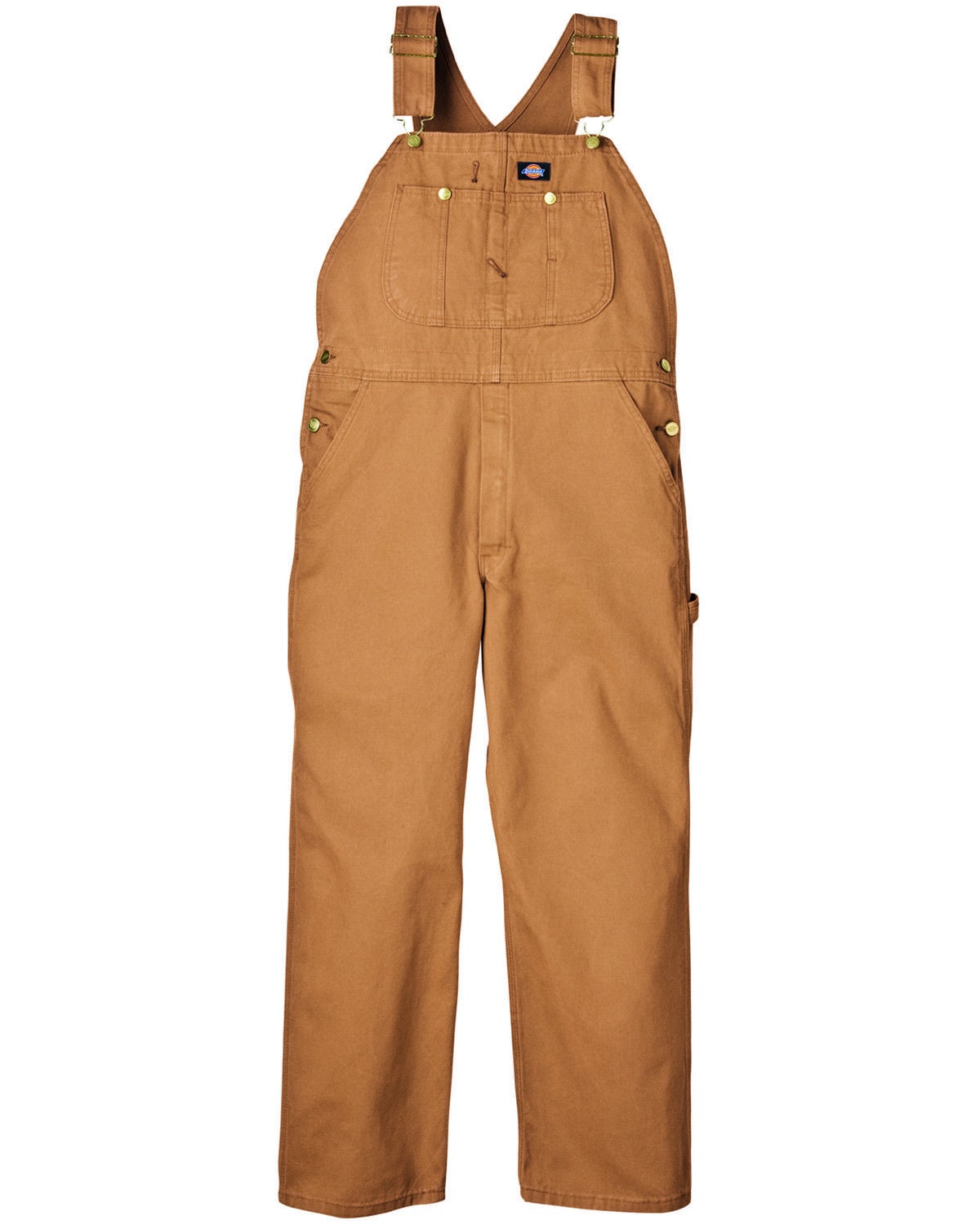 Image #1 - Dickies Duck Bib Overalls, Brown Duck, hi-res