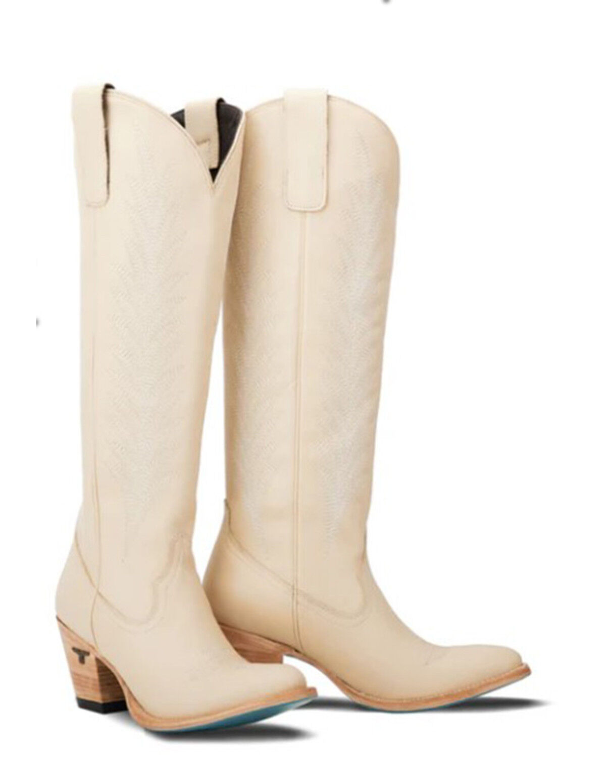 Image #1 - Lane Women's Jentry Knee High Western Boots - Round Toe, Ivory, hi-res