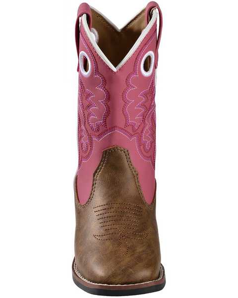 Image #4 - Laredo Girls' Stitched Western Boots - Square Toe, Tan, hi-res