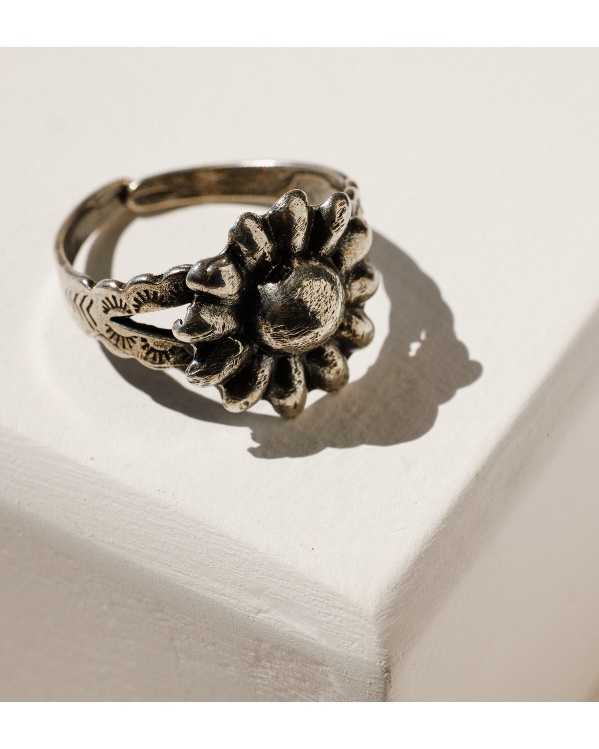 Image #3 - Broken Arrow Jewelry Women's Western Bud Ring, Silver, hi-res