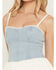 Image #3 - Show Me Your Mumu Women's Geneva Sleeveless Denim Mini Dress, Light Wash, hi-res