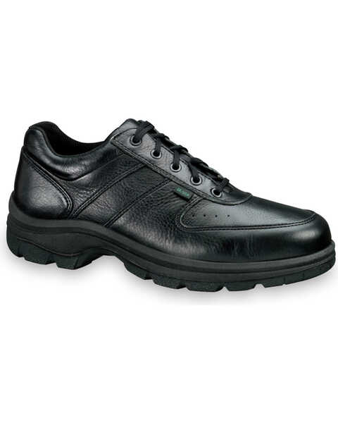 Image #1 - Thorogood Men's Made In The USA SoftStreets Postal Certified Oxford Shoes, Black, hi-res