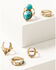 Image #1 - Shyanne Women's Golden Hour 5-Piece Mixed Ring Set, Turquoise, hi-res