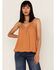 Image #1 - Miss Me Women's Lace Cami Top, Rust Copper, hi-res