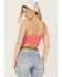 Image #4 - Fornia Women's Seamless Floral Jacquard Tank Top, Pink, hi-res