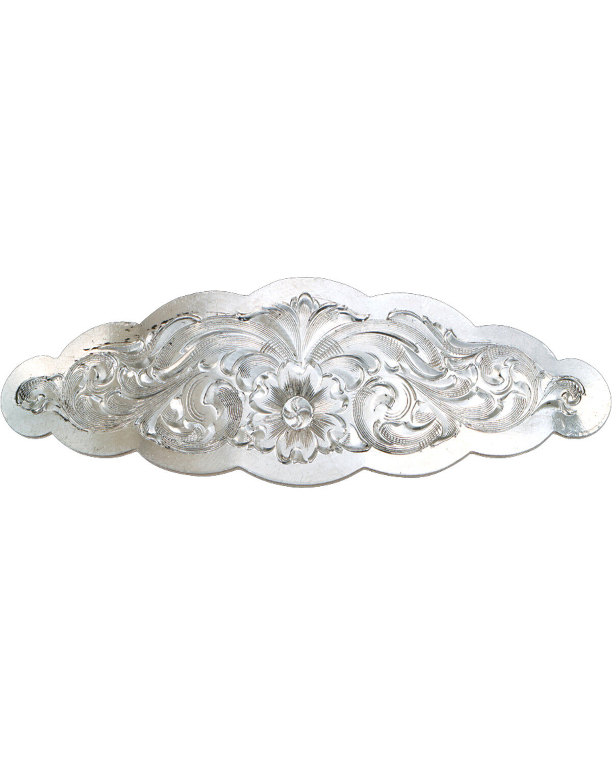 Image #1 - Montana Silversmiths Small Scalloped Montana Silver Barrette, Silver, hi-res