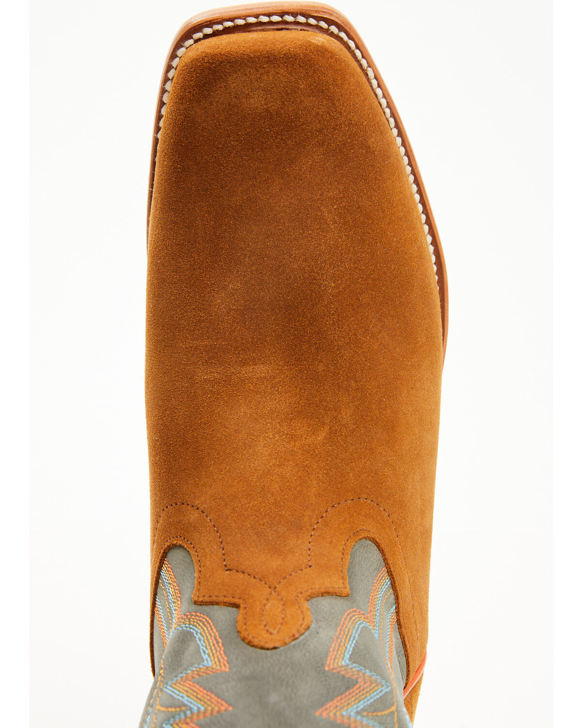 Image #6 - Horse Power Men's Ginger Suede Western Boots - Square Toe, Tan, hi-res