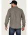 Image #4 - Brixton Men's Bowery Chamois Solid Long Sleeve Button-Down Western Shirt , Grey, hi-res