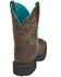 Image #5 - Justin Women's Mandra Chocolate Western Boots - Broad Square Toe, Chocolate, hi-res