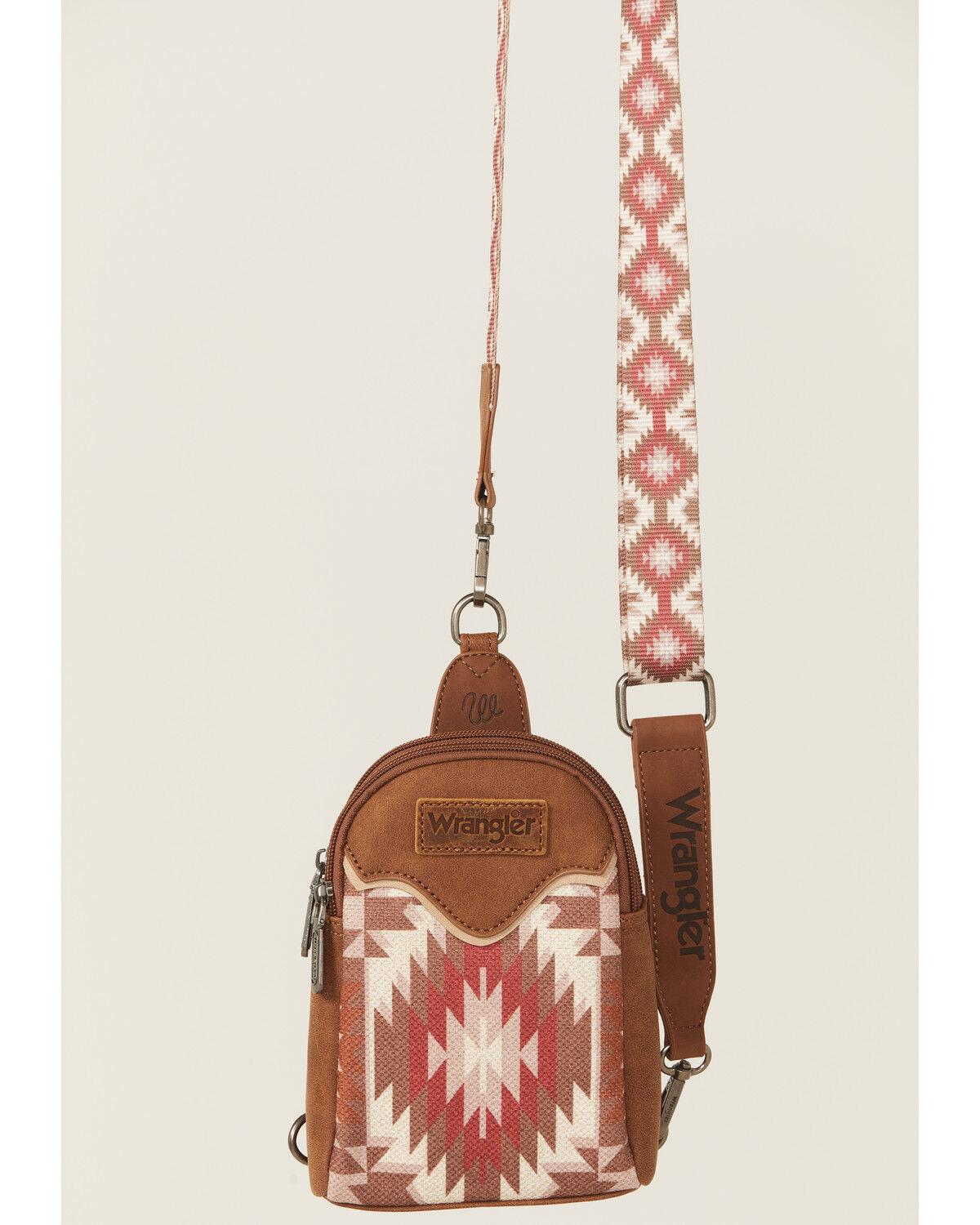 Image #2 - Wrangler x Boot Barn Women's Southwestern Print Sling Crossbody Bag, Brown, hi-res