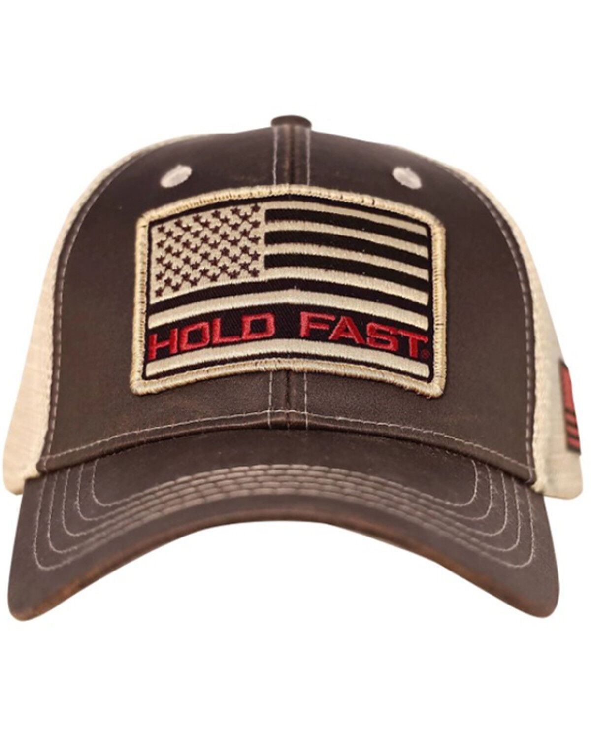 Image #3 - Kerusso Men's Hold Fast Flag Patch Ball Cap, Brown, hi-res