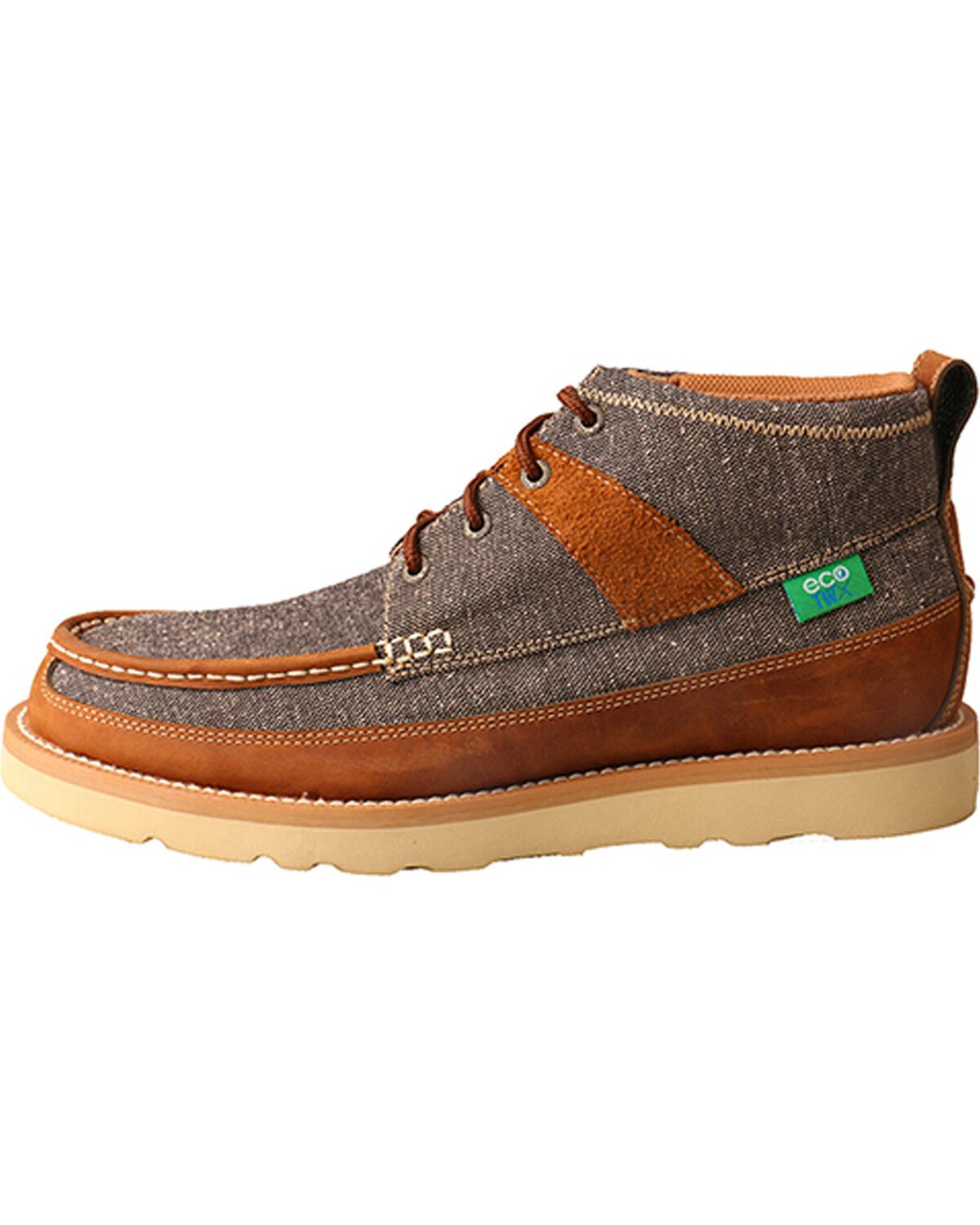 Image #3 - Twisted X Men's 4" Wedge Sole Boots - Moc Toe, Brown, hi-res