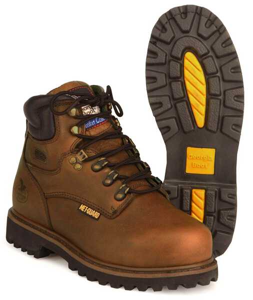 Georgia Boot Men's 6" Work Boots - Steel Toe, Briar, hi-res