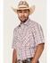 Image #2 - Roper Men's Classic Plaid Short Sleeve Pearl Snap Western Shirt , White, hi-res