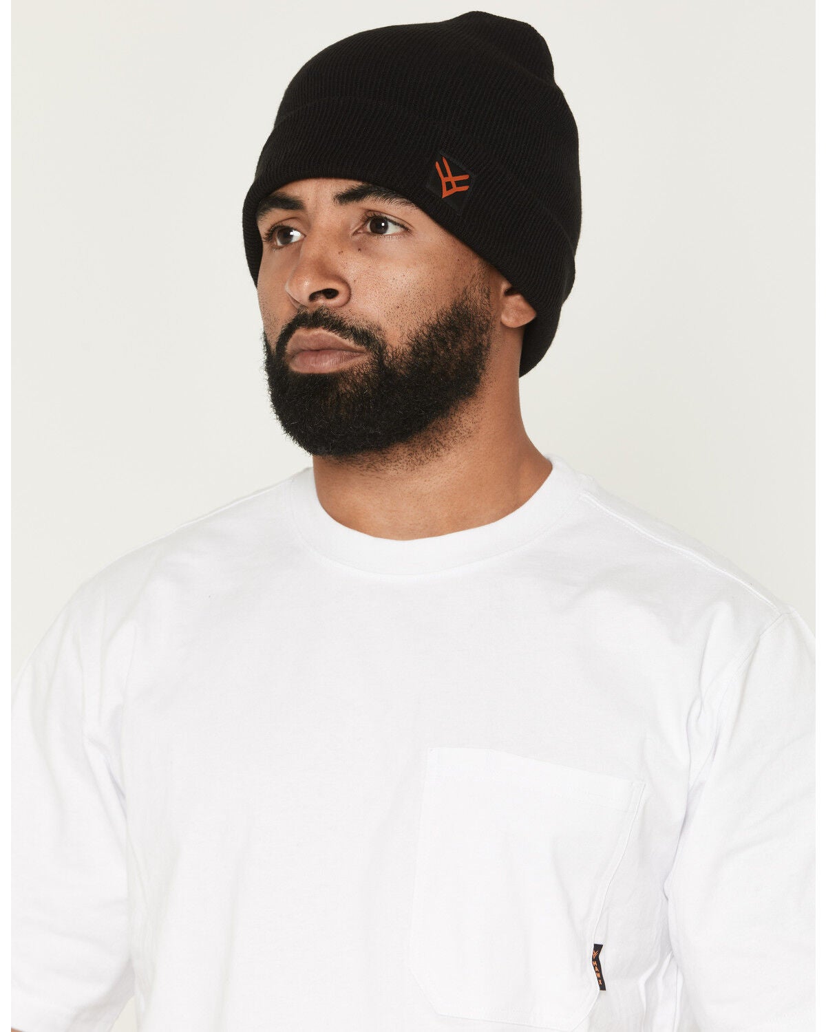 Hawx Men's Small Side Logo Beanie, Black, hi-res
