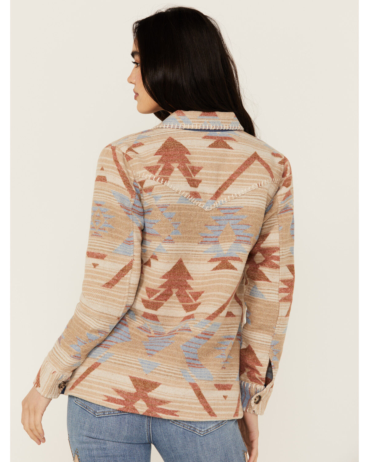 Image #4 - Idyllwind Women's Jenry Southwestern Print Oversized Shacket, Nude, hi-res