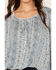 Image #3 - Wild Moss Women's Striped Button-Down Long Sleeve Top, Blue, hi-res