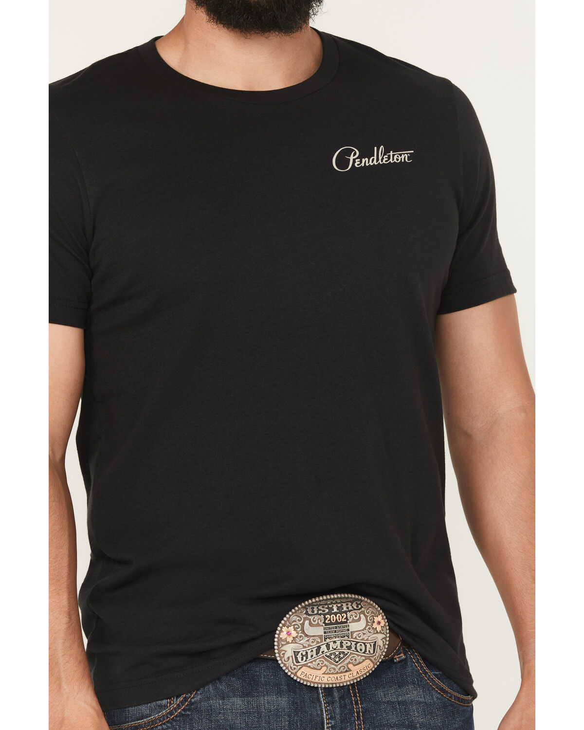 Image #4 - Pendleton Men's Sunset Geo Print Bison Short Sleeve Graphic T-Shirt, Black, hi-res