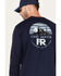Image #4 - Cody James Men's FR Range Cowboys Graphic Long Sleeve Work T-Shirt , Navy, hi-res