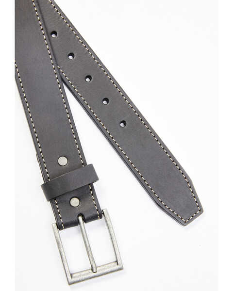 Image #2 - Hawx Men's Contrast Stitch Work Belt, Black, hi-res