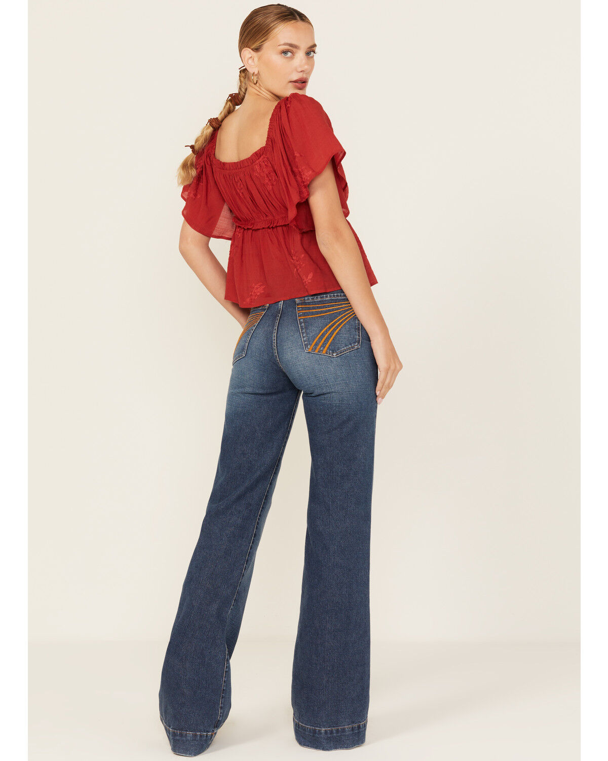 Image #1 - 7 For All Mankind Women's Medium Wash High Rise Modern Dojo Trouser Jeans, Medium Wash, hi-res