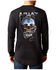 Image #1 - Ariat Men's Rebar Workman Chrome Skull Long Sleeve T-Shirt, Black, hi-res