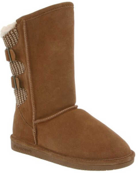 Bearpaw Women's Boshie Casual Boots - Round Toe , Brown, hi-res